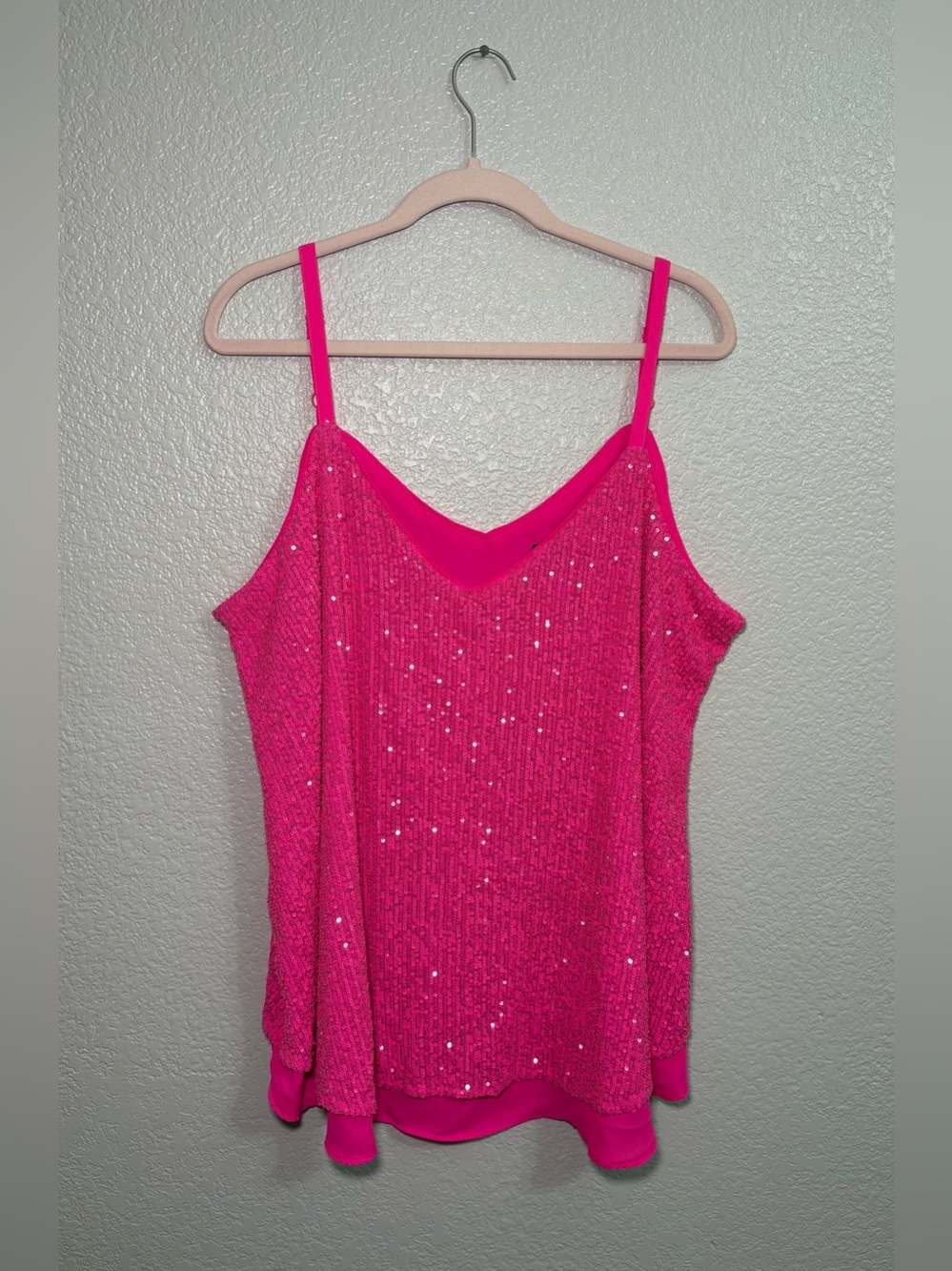 Torrid Size 2 Hot Pink Sequin Camisole